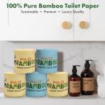 Pulse Bamboo Toilet Paper – Chemical-Free, Septic Safe, Unscented, 3-Ply, FSC Certified, Plant-Based Toilet Tissue – Non-Toxic, Zero BPA, Eco-Friendly, Soft & Strong (12 Pack Rolls, 300 Sheets Each)