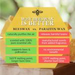 Big Dipper Wax Works No. 3 Birthday Cake Candle – Blue, 2” Beeswax Candle with Cotton Wick & Wooden Pick, Natural Honey Aroma, Eco-Friendly Party Candle for Birthdays, Weddings, Anniversaries