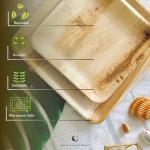 Naturally Chic Premium 6 Inch Square Bamboo Plates Disposable - 50 Pack - Biodegradable Palm Leaf Dessert Plates for Appetizers and Cocktail Party - Compostable and Eco-Friendly