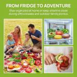 Rojoyal 5PCS Avocado Saver & Produce Saver Set – 4 Reusable Silicone Fruit Storage Pods + Fruit Peeler, Tomato Holder, Onion Keeper, Lemon Saver for Fridge, Office Snacks & Camping