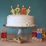 Big Dipper Wax Works No. 3 Birthday Cake Candle – Blue, 2” Beeswax Candle with Cotton Wick & Wooden Pick, Natural Honey Aroma, Eco-Friendly Party Candle for Birthdays, Weddings, Anniversaries