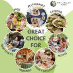 Naturally Chic Premium 6 Inch Square Bamboo Plates Disposable - 50 Pack - Biodegradable Palm Leaf Dessert Plates for Appetizers and Cocktail Party - Compostable and Eco-Friendly