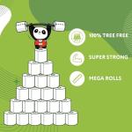 The Cheeky Panda Bamboo Toilet Paper Bulk | 12 Family Sized Rolls with 360 Soft Sheets Each (4320 Sheets) | Super Strong 3 Ply Biodegradable Toilet Paper