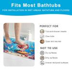 XIYUNTE Baby Bath Mat for Tub Non Slip Kids Bath Mat - 40''x16'' Extra Long Cartoon Bathtub Mat Non Slip Kids Shower Mat Eco-Friendly Toddler Bath Mats with Suction Cups, Machine Washable, Mermaid