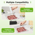 Vixino Vacuum Sealer Bags, 40 Reusable Vacuum Sealer Bags for Food, BPA-Free, Meal Prep and Sous Vide Cooking,Works for Handheld Sealer and Vac Sealer Machine with External Vacuum Systems