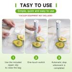 Vixino Vacuum Sealer Bags, 40 Reusable Vacuum Sealer Bags for Food, BPA-Free, Meal Prep and Sous Vide Cooking,Works for Handheld Sealer and Vac Sealer Machine with External Vacuum Systems