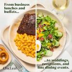 Chic Leaf Square Bamboo Palm Leaf Disposable Plates - 8" Pack of 100 - Biodegradable & Compostable Dinnerware - Disposable Party & Appetizer Plates - Sustainable Dessert Trays, Easter Meal Brunch