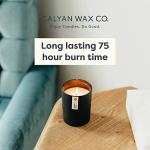 Calyan Wax Co. Lemon & Sage Scented Candle - 75 Hour Burn - Luxury Non Toxic Soy Wax Candles - Long Lasting Black Tumbler Jar Candle for Home - 10.2oz