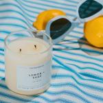 Calyan Wax Co. Lemon & Sage 2 Wick Scented Candle - 37 Hour Burn - Luxury Non Toxic Soy Wax Candles - Long Lasting Large Glass Jar Candle for Home - 8.8oz