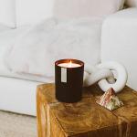 Calyan Wax Co. Lemon & Sage Scented Candle - 75 Hour Burn - Luxury Non Toxic Soy Wax Candles - Long Lasting Black Tumbler Jar Candle for Home - 10.2oz