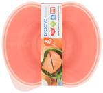 Preserve 46107 FBA_1211838 Square Food Storage Container Made from Recycled Plastic, 25 Ounce Capacity, Set of 2, Orange