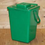HomeStock 2.4-Gallon Kitchen Compost Collector Pail with Carbon Filter, High-Desnity Polythene, Carrying Handles, 8.5 x 9 x 11 inches, Green