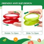Avocado Saver and Onion Storage - Reusable Storage Containers for Fridge - Ideal for Garlic, Tomatoes, Lemons, and Potatoes (4 Set)