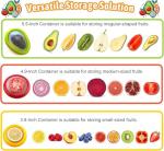 Avocado Saver and Onion Storage - Reusable Storage Containers for Fridge - Ideal for Garlic, Tomatoes, Lemons, and Potatoes (4 Set)