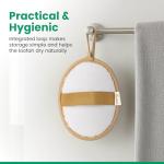 Natural Loofah Exfoliating Body Scrubber | Plastic Free, Non-Toxic, No PFAS, Organic Lufa Sponge | Lufas for Women | Bath Sponge | Zero Waste Egyptian Loofah Pack of 3 - Brown Cedar