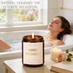 Candles for Home Scented, 4 Pack Soy Candle Non Toxic, Spring Scented Candles with Lavender Thyme, Magnolia & Sandalwood, Amber Patchouli, Lemon Eucalyptus - Candle Gifts Set for Women & Mothers Day