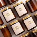 Candles for Home Scented, 4 Pack Soy Candle Non Toxic, Spring Scented Candles with Lavender Thyme, Magnolia & Sandalwood, Amber Patchouli, Lemon Eucalyptus - Candle Gifts Set for Women & Mothers Day