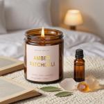 Candles for Home Scented, 4 Pack Soy Candle Non Toxic, Spring Scented Candles with Lavender Thyme, Magnolia & Sandalwood, Amber Patchouli, Lemon Eucalyptus - Candle Gifts Set for Women & Mothers Day