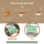 Akeeko Reusable Beeswax Food Wraps - Assorted 9 Packs, Reusable, Plastic-Free Food Storage, 5 Small, 2 Medium, 1 Large, 1 Extra Large Wraps with Flower and Birds Pattern