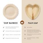 Bambu Pack of 25-9 Inch Disposable Bamboo Plates Fancy, Biodegradable Eco Friendly Products, Bamboo Disposable Plates for Party, Weddings, and Events, Great For Any Occasion, Compostable Plates