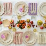 Bambu Pack of 25-9 Inch Disposable Bamboo Plates Fancy, Biodegradable Eco Friendly Products, Bamboo Disposable Plates for Party, Weddings, and Events, Great For Any Occasion, Compostable Plates