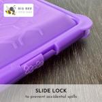 Big Bee, Little Bee SoftShell Reusable Silicone Food Storage Container - Clamshell Snap-Close Design, No Lost Lids, Easy to Clean, Compact for Travel, Meal Prep, Microwave Freezer and Dishwasher Safe