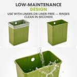 Simpli-Magic Kitchen Compost Bin and Caddy, 5L / 1.32 Gal Stainless Steel with Removable Inner Bucket and Deodorizer Compartment, 2-in-1 Countertop Compost Bin with Lid, Kitchen Food Waste, 79705