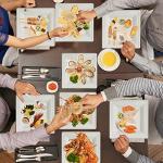 ECOLipak 150 Piecs Square Paper Plates, 8-inch Compostable Disposable Plates, Eco-friendly Heavy Duty Biodegradable Sugarcane Plates for Party Dinner Birthday