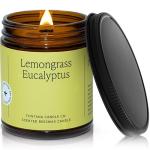 Fontana Candle Co Wood Wick Beeswax Jar Candle, Lemongrass Eucalyptus – Made Safe with Coconut Oil & Pure Essential Oils – 35+ Hrs Clean Burn, Long Lasting and Non-Toxic Candles for Home & Room Decor