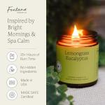 Fontana Candle Co Wood Wick Beeswax Jar Candle, Lemongrass Eucalyptus – Made Safe with Coconut Oil & Pure Essential Oils – 35+ Hrs Clean Burn, Long Lasting and Non-Toxic Candles for Home & Room Decor