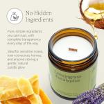 Fontana Candle Co Wood Wick Beeswax Jar Candle, Lemongrass Eucalyptus – Made Safe with Coconut Oil & Pure Essential Oils – 35+ Hrs Clean Burn, Long Lasting and Non-Toxic Candles for Home & Room Decor