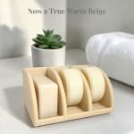 Shampoo Bar Holder for Shower, 3-Slot Soap & Conditioner Organizer with Drainage - Keeps Bars Dry & Lasts Longer - Modern Bathroom Organizer by Essence & Abode (Beige)
