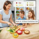 AWLGAK Avocado Saver and Onions Storage - Set of 4 Reusable Storage Containers for Fridge - Ideal for Potatoes，Tomato,Grapes，Garlic, Lemons