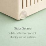 Shampoo Bar Holder for Shower, 3-Slot Soap & Conditioner Organizer with Drainage - Keeps Bars Dry & Lasts Longer - Modern Bathroom Organizer by Essence & Abode (Beige)