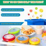 AWLGAK Avocado Saver and Onions Storage - Set of 4 Reusable Storage Containers for Fridge - Ideal for Potatoes，Tomato,Grapes，Garlic, Lemons