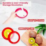 AWLGAK Avocado Saver and Onions Storage - Set of 4 Reusable Storage Containers for Fridge - Ideal for Potatoes，Tomato,Grapes，Garlic, Lemons