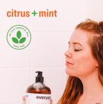 Everyone 3-in-1 Soap, Body Wash, Bubble Bath, Shampoo, 32 Ounce (Pack of 2), Citrus and Mint, made with Essential Oils for Men and Women