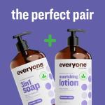 Everyone 3-in-1 Soap, Body Wash, Bubble Bath, Shampoo, 32 Ounce (Pack of 2), Lavender and Aloe, made with Essential Oils for Men and Women