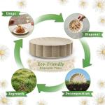 WELLIFE 100 Count 9 Inch Party Paper Plates - Compostable & Eco-Friendly, Natural Scalloped Plates Disposable Dinner Plates for Picnic,Birthday-100% Sugarcane,Leak Resistant