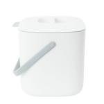 Blue Ginkgo Kitchen Compost Bin [2.6L / 0.69 GAL] – Filter-Free, Odor-Tight Countertop Food Waste Pail with Handle (Made in Korea, White)