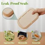 HorizonNest [100% Eco-Friendly] Disposable Food Containers with Lids – Sugarcane Pulp Take Out Boxes, Biodegradable, Compostable, Microwave Safe Lunch Containers – Pack of 50 (24 OZ)