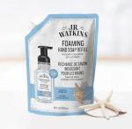 J.R. Watkins Foaming Hand Soap Refill, Moisturizing Foam Hand Wash, Formulated with Plant-Based Cleansers, Alcohol-Free, Cruelty-Free, Ocean Breeze, 28 fl oz, 2 Pack