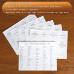 CZZGSM 6 Pack Square Kitchen Storage Jars with Airtight Bamboo Lids and 132 Pantry Labels - 35oz Glass Canisters With Wood Lids - Food Storage Containers for Coffee, Cookie, Tea, Spice