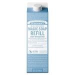 Dr. Bronner's Pure-Castile Liquid Soap Refill - Made with Regenerative Organic Certified Oils, 86% Less Plastic - 18-in-1 Uses, For Face, Body Wash, Hand Soap Refill & More - Baby Unscented, 32oz