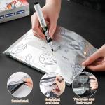 30PCS Reusable Aluminum Foil Sealable Storage Bags, 2025 New Resealable Vacuum Zipper Pouches for Food, Stand Up Foil Sealable Bags with Label and Zip Lock for Vegetable Fruit Meat (3 Size)