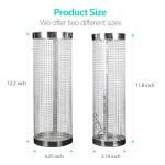 2 Pack Underground Worm Composting Bin with Gardening Gloves - Small Round Metal Stainless Steel Composter for Family Garden, Outdoor Compost Bins (2)