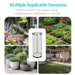 2 Pack Underground Worm Composting Bin with Gardening Gloves - Small Round Metal Stainless Steel Composter for Family Garden, Outdoor Compost Bins (2)