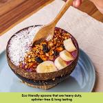 Premium Quality100% Biodegradable Spoons Made of Vegetable Fibers, 100 PCS of 6.7” Long Heavy-Duty and Splinter Free Eco-Friendly Spoons, Perfect Sustainable Cutlery for All Types of Occasions