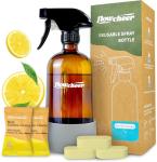 Flowcheer All Purpose Cleaner Concentrate Refills, Multi Surface Clean Refill,No Toxic Cleaning Tablets(12Pack)-Makes 192 fl oz(12x16Fl oz)Bottles of Spray Cleaner for Household&Kitchen Cleaning-Lemon