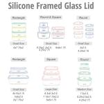 Urban Green Glass Food Container Set with Glass Lid, 5 Pack, Meal Prep Containers with Silicone Framed Airtight Lid, Leakproof, 100% Plastic Free